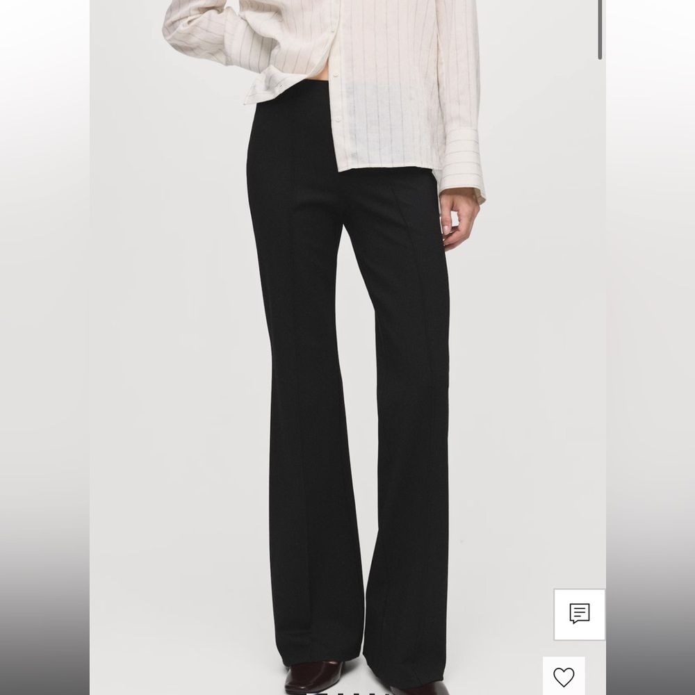 Mango Black Flare Women's Pants